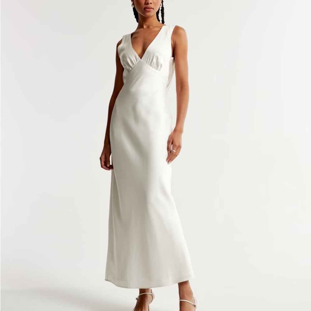 Abercrombie white cowl neck dress